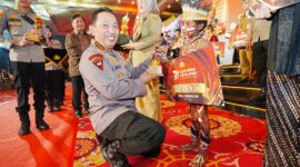 Kapolri Jenderal Listyo Sigit Prabowo pada acara Awarding Day Apresiasi Kreasi 77 Polri Presisi Untuk Negeri di Balai Samudera, Jakarta, Rabu (12/7) malam. (ist)