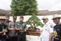 Bupati Bone bersama unsur Forkopimda meninjau pelaksanaan pameran dan Kontes Nasional Bonsai di kawasan Terminal Petta Ponggawae, Kabupaten Bone, Rabu (26/7). (ist)