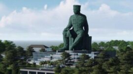 Desain patung Soekarno yang akan dibangun di kawasan Perkebunan Walini, Kecamatan Cikalongwetan, Kabupaten Bandung Barat. (int)