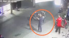 Aksi penyerangan di ruko agen BRIlink, Jalan Salak, Kota Watampone, Kabupaten Bone. (ist)