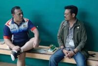 Foto pertemuan Firli Bahuri dan Syahrul Yasin Limpo yang viral di media sosial. (int)