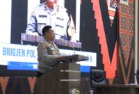 Wakapolda Sulsel Brigjen Pol CH Patoppoi saat membuka kegiatan orientasi pra tugas kepada para lulusan pendidikan pembentukan (Diktuk) Bintara dan Tamtama Polri Gelombang 2 TA. 2023. (ist)