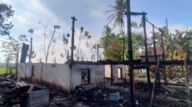 kondisi rumah korban kebakaran di Desa Sugiale, Kecamatan Barebbo, kabupaten Bone, Selasa (2/1/2024). (ist)