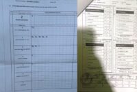 Hasil penghitungan suara di TPS 8 Kelurahan Macege pada formulir C1 Model C1 Plano dan Model  C1 DPR. (ist) 
