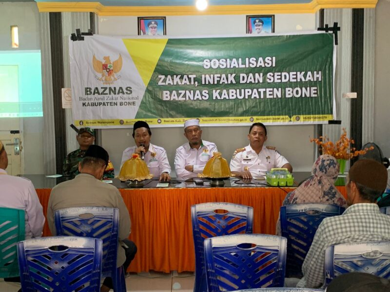 Baznas Bone gelar sosialisasi zakat di Kantor Kelurahan Mattirowalie, Kecamatan Tanete Riattang Barat, Kabupaten Bone, Rabu (31/1). (ist)