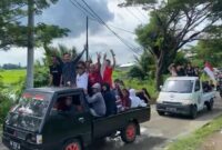 Konvoi pemilu damai ANPS Bone, Sabtu (10/2). (ist)