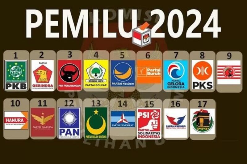Daftar Parpol Peserta Pemilu 2024. (int)