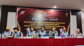 Rapat pleno terbuka KPU Bone terkait penetapan hasil rekapitulasi perhitungan suara Pemilu 2024. (ist)