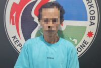 Pelaku Narkoba, I alias M yang dibekuk Satresnarkoba Polres Bone, Jumat (12/4). (ist)