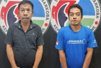 Pelaku Narkoba AM dan K yang diamankan Satresnarkoba Polres Bone, Senin (15/4). (ist)