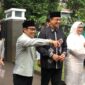 Muhaimin Iskandar bersama Anies Baswedan saat menghadiri acara halal bihalal, Jakarta, Selasa (30/4). (int)