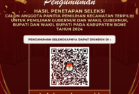 Pengumuman Hasil Seleksi Anggota PPK Pilkada Bone Tahun 2024. (ist)