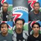 5 pelaku narkoba yang ditangkap Satresnarkoba Polres Bone saat tengah berpesta sabu, Sabtu (4/5). (ist)