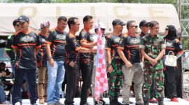 Pembukaan Kapolres Cup Bhayangkara Presisi Kejurprov Road Race Championship, Kota Bontang, Sabtu (11/5). (ist)