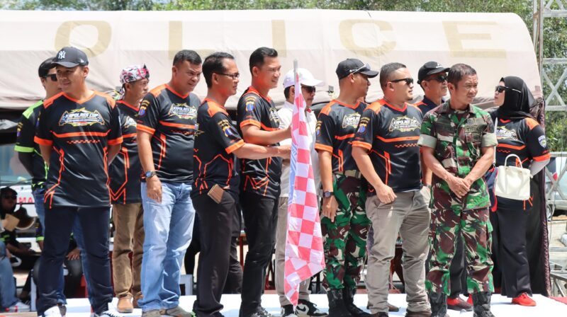 Pembukaan Kapolres Cup Bhayangkara Presisi Kejurprov Road Race Championship, Kota Bontang, Sabtu (11/5). (ist)