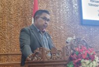 Fraksi PPP bacakan pandangan umum terhadap Raperda usulan Pemkab Kutim, Selasa (14/5). (ist)