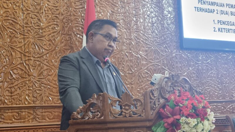 Fraksi PPP bacakan pandangan umum terhadap Raperda usulan Pemkab Kutim, Selasa (14/5). (ist)