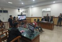 Kaharman menjalani sidang pembacaan tuntutan JPU di PN Watampone, Kabupaten Bone, Rabu (5/6). (ist)