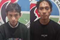 Dua pelaku Narkoba yang diamankan di Bajoe, Kabupaten Bone, Rabu (5/6). (ist)