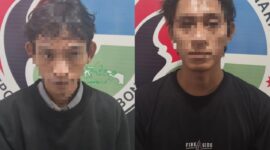 Dua pelaku Narkoba yang diamankan di Bajoe, Kabupaten Bone, Rabu (5/6). (ist)
