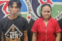 Dua pelaku Narkoba diamankan Satresnarkoba Polres Bone pada Sabtu (8/6) dini hari. (ist)