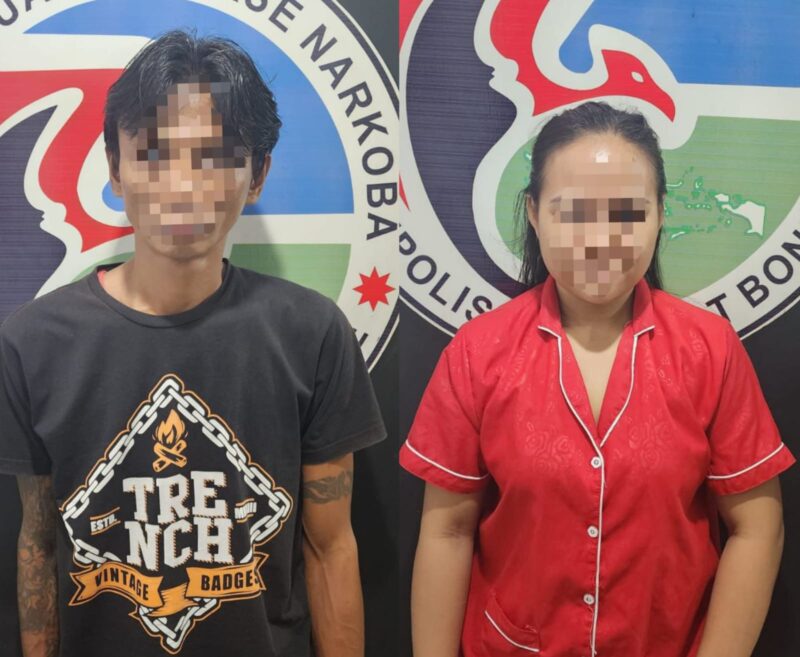 Dua pelaku Narkoba diamankan Satresnarkoba Polres Bone pada Sabtu (8/6) dini hari. (ist)
