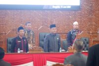 Suasana rapat paripurna terkait pandangan umum fraksi soal Raperda Pertanggung Jawaban Pelaksanaan APBD TA 2023, Kamis (13/6/2024). (ist)