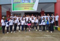 Pengurus KORMI Bone senam bersama sebelum rapat kerja, Minggu (23/6). (ist)