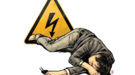 ilustrasi tersengat listrik. (int)