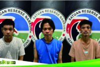 3 pelaku narkoba yang diamankan Satresnarkoba Polres Bone pada Sabtu (6/7). (ist)