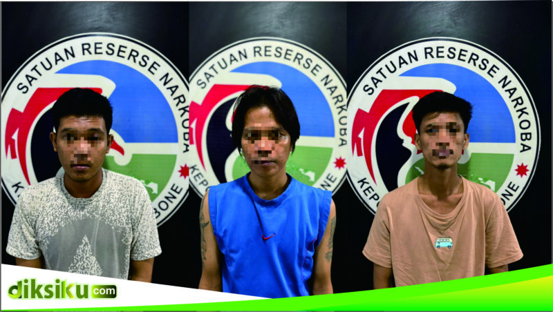 3 pelaku narkoba yang diamankan Satresnarkoba Polres Bone pada Sabtu (6/7). (ist)