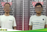 Dua pelaku pengrusakan kendaraan milik orang lain. (ist)