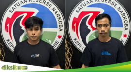 Dua pelaku sabu yang ditangkap di Carawali, Kelurahan Bulu Tempe, Kecamatan Tanete Riattang Barat, Kabupaten Bone pada Jumat (2/8/2024). (ist)