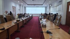 Suasana Rapat Komisi I DPRD Bontang membahas raperda tentang pendidikan pancasila dan wawasan kebangsaan.  (int)