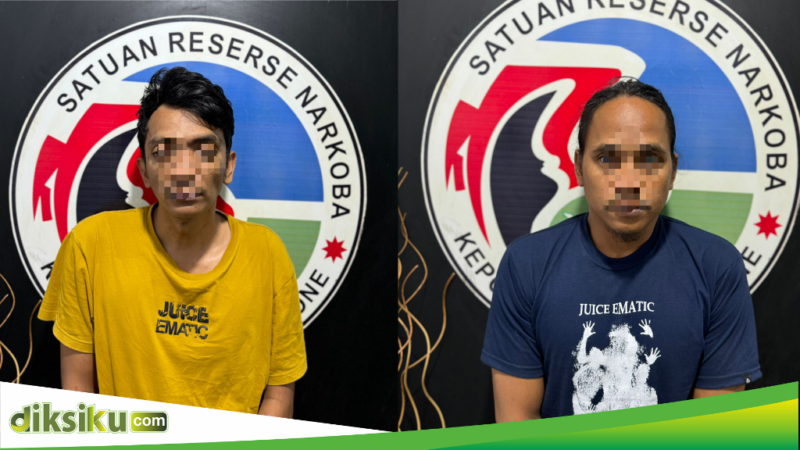 Dua pelaku narkoba yang diamankan Satresnarkoba di Kecamatan Kahu pada Rabu (14/8/2024). (ist)