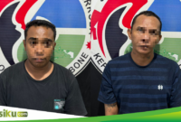 Dua pelaku narkoba yang diamankan Satresnarkoba Polres Bone pada Senin (5/8). (ist)