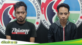 Dua pelaku sabu di Kecamatan Tanete Riattang yang ditangkap Satresnarkoba Polres Bone, Rabu (21/8/2024). (ist)