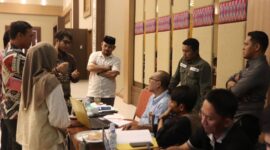 Suasana rapat koordinasi pra pleno DPS di The Novena Hotel and Convention Bone, Jumat (10/8). (ist)