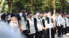 Personel Bawaslu Bone yang ikut dalam apel siaga Bawaslu Sulsel. (int)