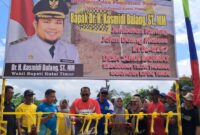 Peresmian jembatan kuning Kabupaten Kutim, Minggu (11/8). (ist)