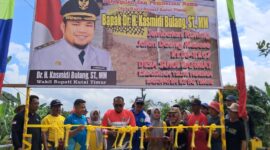 Peresmian jembatan kuning Kabupaten Kutim, Minggu (11/8). (ist)
