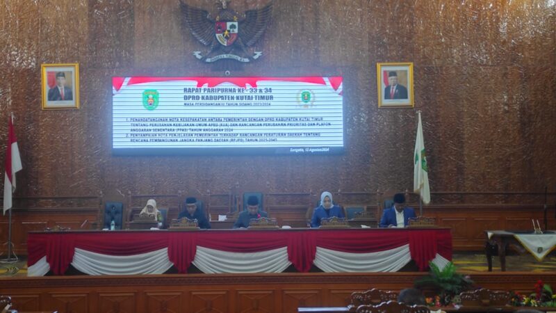 Suasana Rapat Paripurna ke-33 Masa Sidang III pada Senin (12/8/2024) malam. (ist)