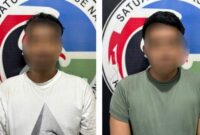 Dua pelaku sabu yang diciduk Satresnarkoba Polres Bone pada Kamis (12/12). (ist)