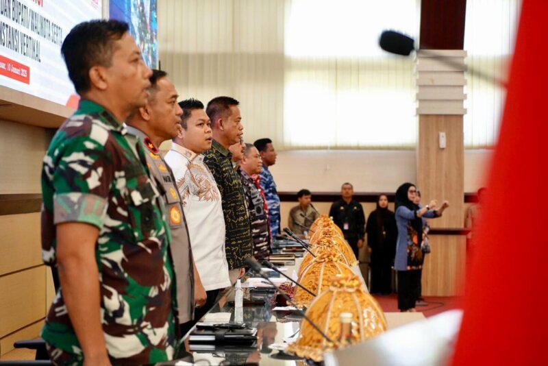 Forkopimda Sulsel dalam rapat koordinasi terkait akselerasi pembangunan Sulsel 2025. (ist)