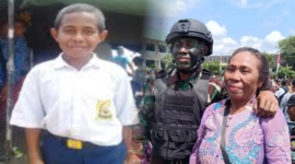 Joni penyelamat merah putih resmi menjadi prajurit TNI AD. (kolase:diksiku)