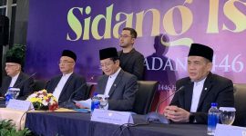 Konferensi pers Sidang Isbat penetapan awal Ramadhan 1446 Hijriyah atau 2025. (foto:kompas)