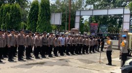 Apel Kesiapan Pengamanan Unjuk Rasa, Kapolres Bone Instruksikan Tindakan Sesuai SOP. (ist)