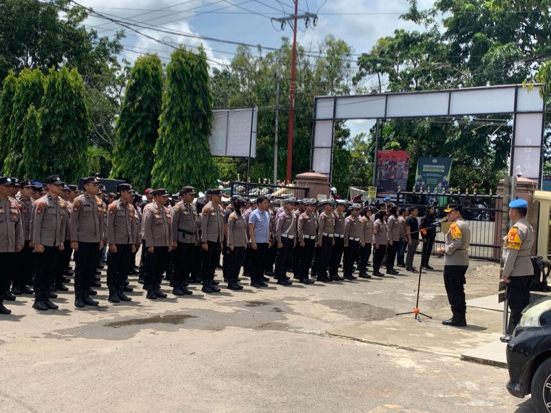 Apel Kesiapan Pengamanan Unjuk Rasa, Kapolres Bone Instruksikan Tindakan Sesuai SOP. (ist)