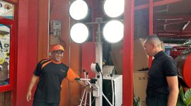 BPBD Bontang terima bantuan lampu dari Pemprov Kaltim. (foto;sadah)