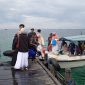 Pulau beras basah diserbu ribuan pengunjung. (ist)